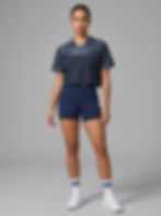 YESHUA Women’s Cropped Paneled V-Neck Jersey
