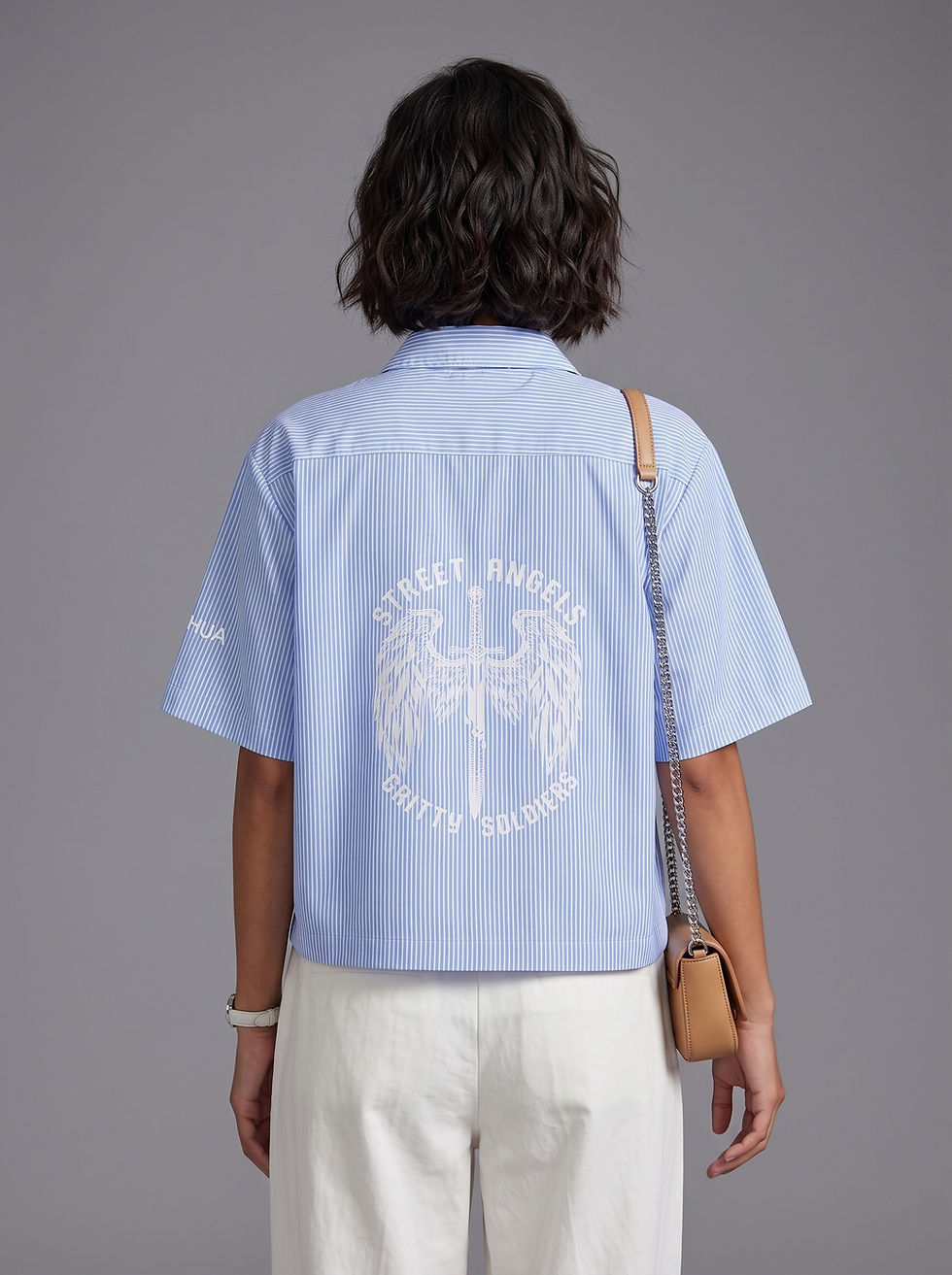 Thumbnail: YESHUA Oversized Vertical Stripe Boxy Shirt