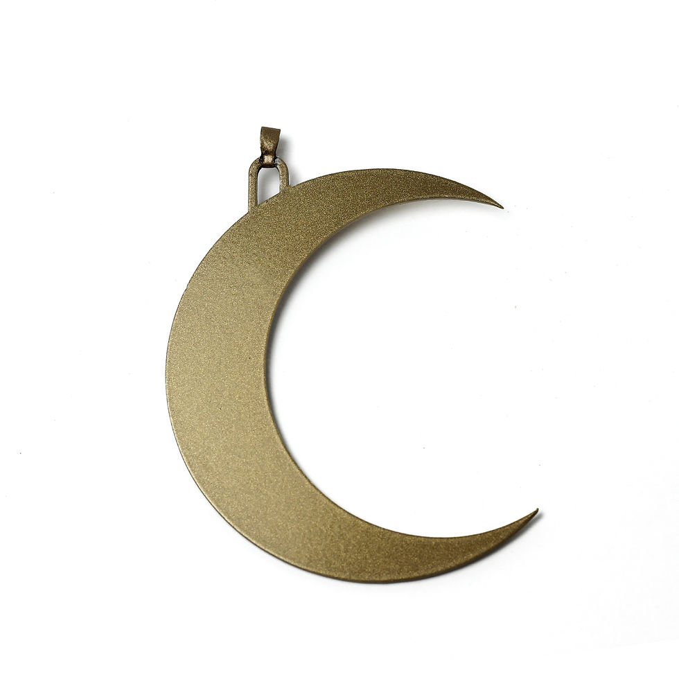 Gold crescent moon charm pendant