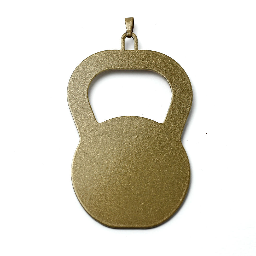 Bronze kettlebell charm jewelry pendant