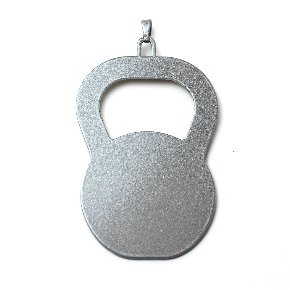Silver kettlebell charm pendant for fitness jewelry