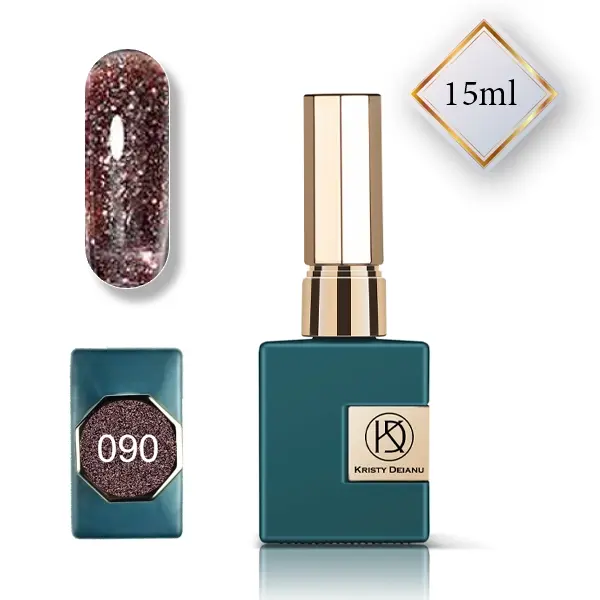 Vernis semi-permanent pailleté pour manucure russe et pose d'ongle