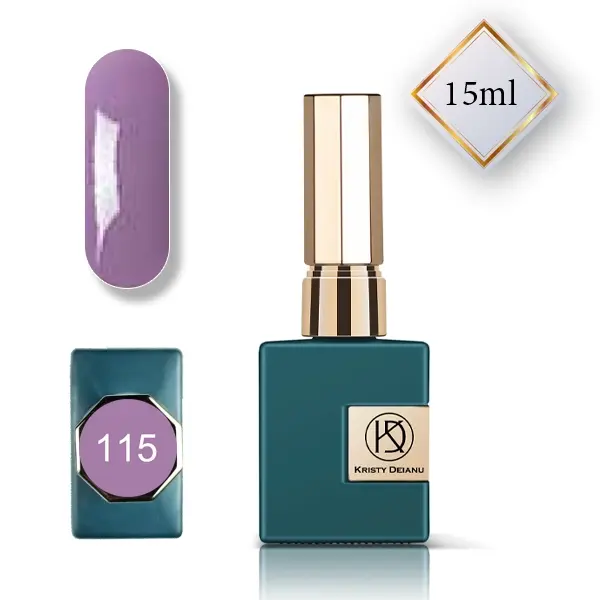 Vernis semi-permanent mauve pour manucure russe et pose d'ongle