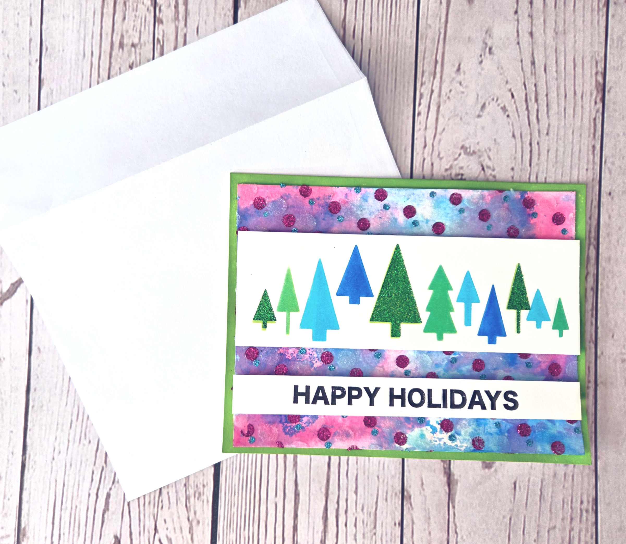 Mixed Media Happy Holidays