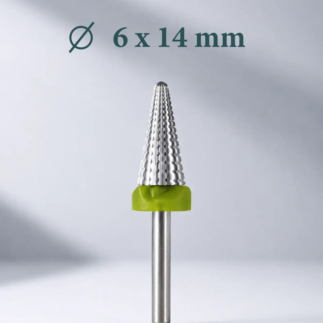 Fraise carbure cone verte pour manucure