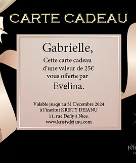 Carte Cadeau 25 euros