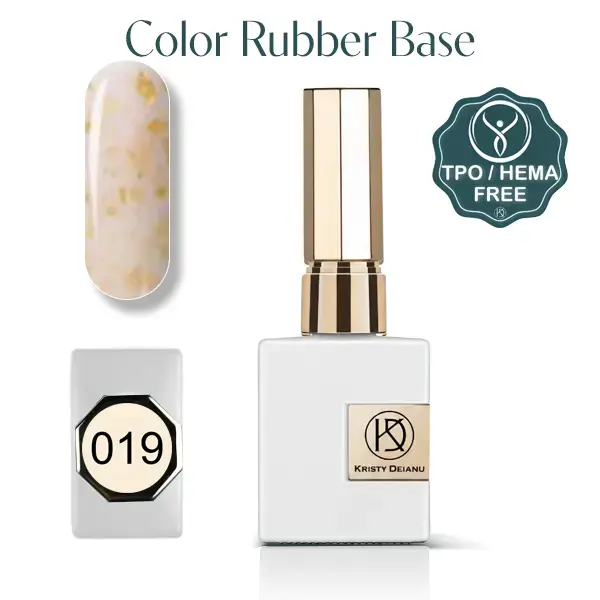 Rubber base milky white pailleté pour ongle