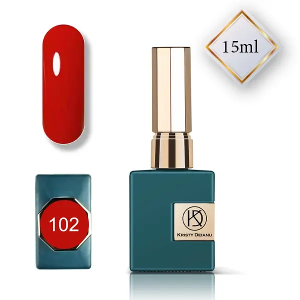 Vernis semi-permanent rouge pour manucure russe et pose d'ongle