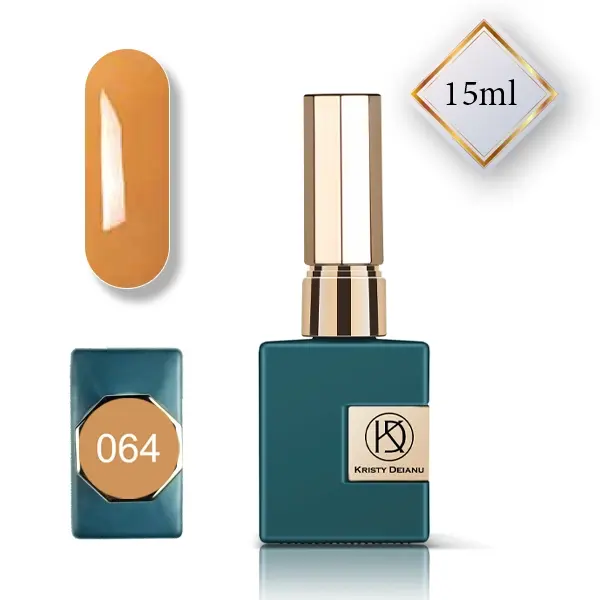 Vernis semi-permanent orange pour manucure russe et pose d'ongle