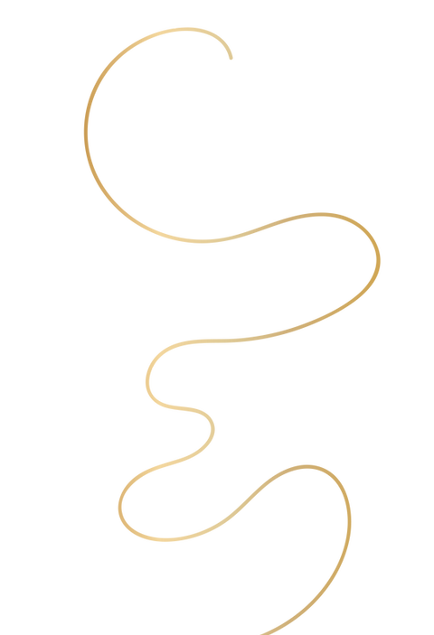 A gold swirl accents the left side of the page.