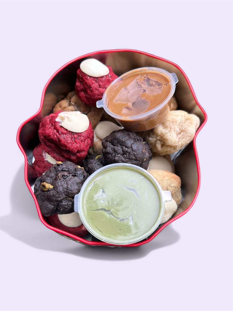 Mini cookie dippers festive tin