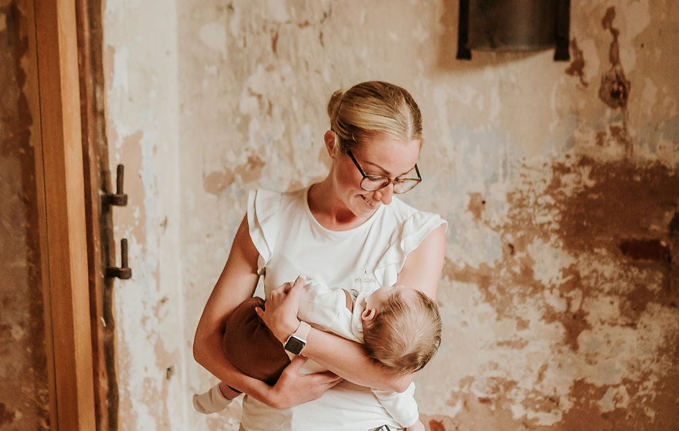 one professional wedding Nanny holding baby