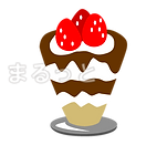 チョコパフェのイラスト