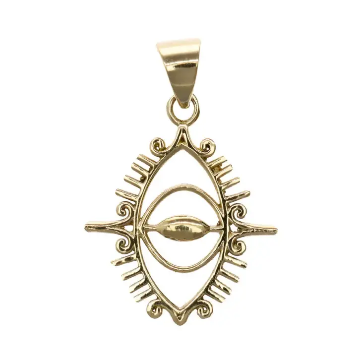 Drittes Auge Anhänger Bronze