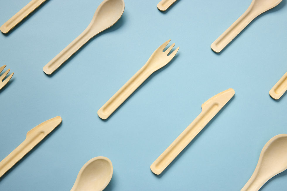 Home compostable cutlery for single-use occasions