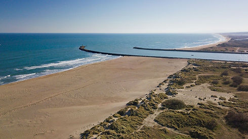 embouchure de l'aude, plages et dunes, mer méditérannée