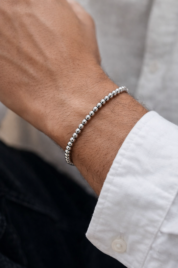 Bracelet MAYALICYA en Hématite argentée