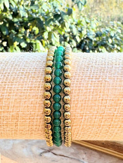 Coffret cadeau MAYALICYA Agate verte hématite dorée .5