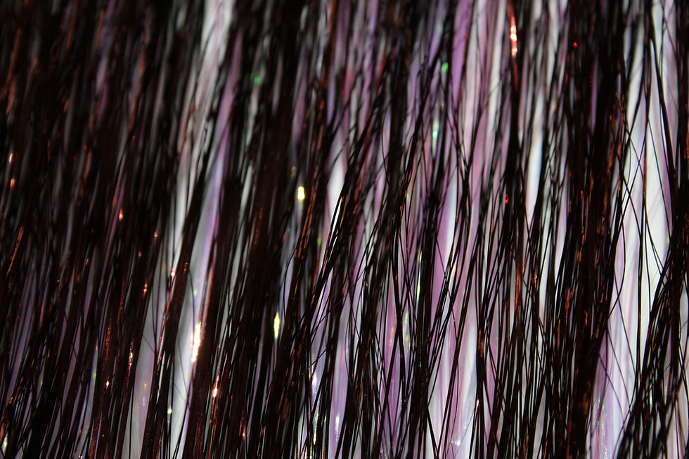 Thumbnail: Jet Black - Tape In Tinsel Extensions