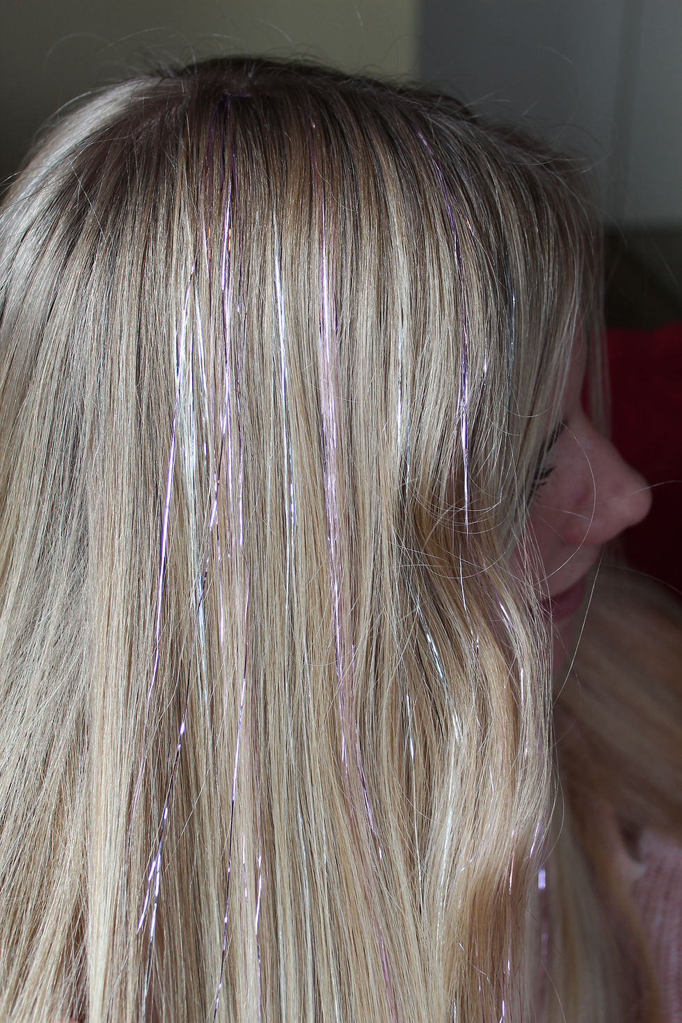 Thumbnail: Ice Pink - Tape-in Tinsel Extensions