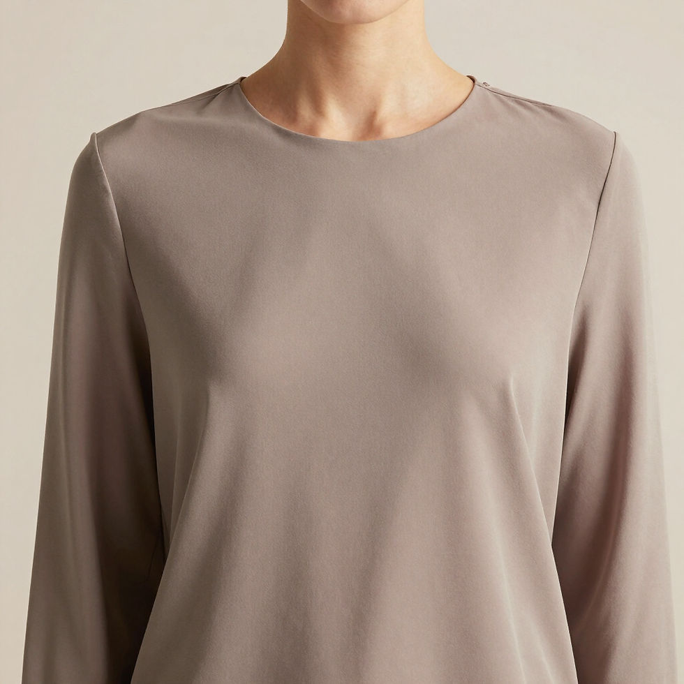 Taupe long-sleeve top from an online womens boutique