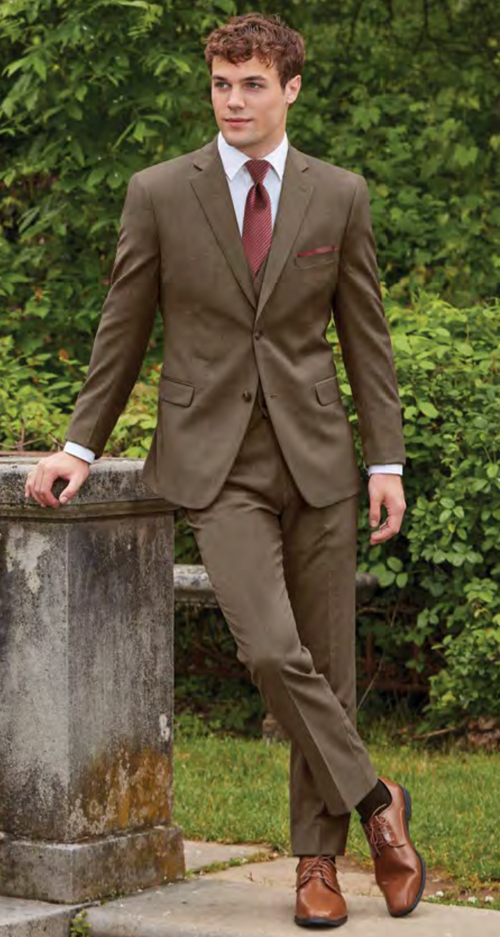 BROWN ARCHER SLIM FIT SUIT