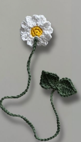 Thumbnail: Crocheted Daisy Bookmarks
