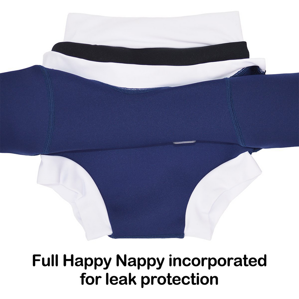 Thumbnail: Happy Nappy Wetsuit, Pink Gingham, Small (0-4 M), Girl, Neoprene