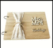 "Mr & Mrs" Wooden Guest Book