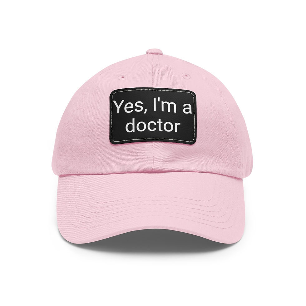 Thumbnail: Dad Hat with Leather Patch (Rectangle)