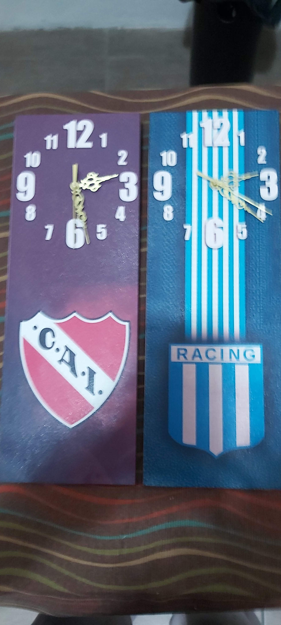 Miniatura: Para regalar o regalarse cuadros reloj de cuadros de futbol River boca Racing
