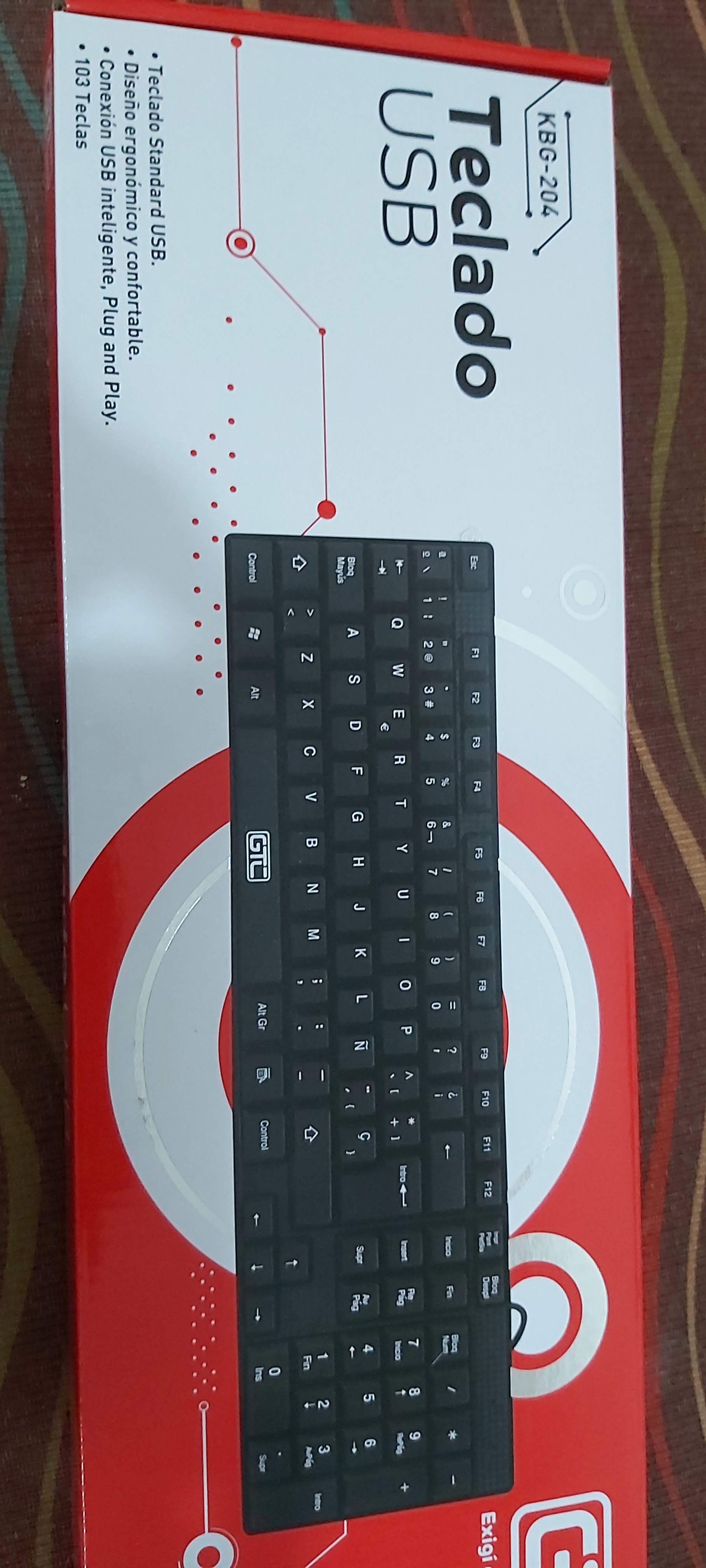 Teclado para pc con ubs compacta y ligera universal