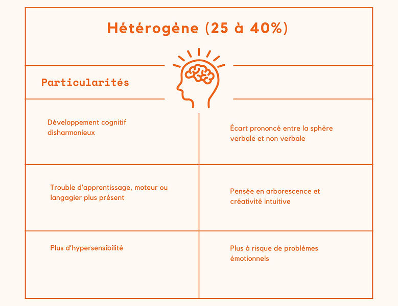 Particularité de la douance hétérogène