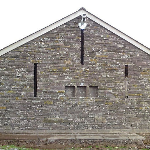 Stonework on a barn conversion using the