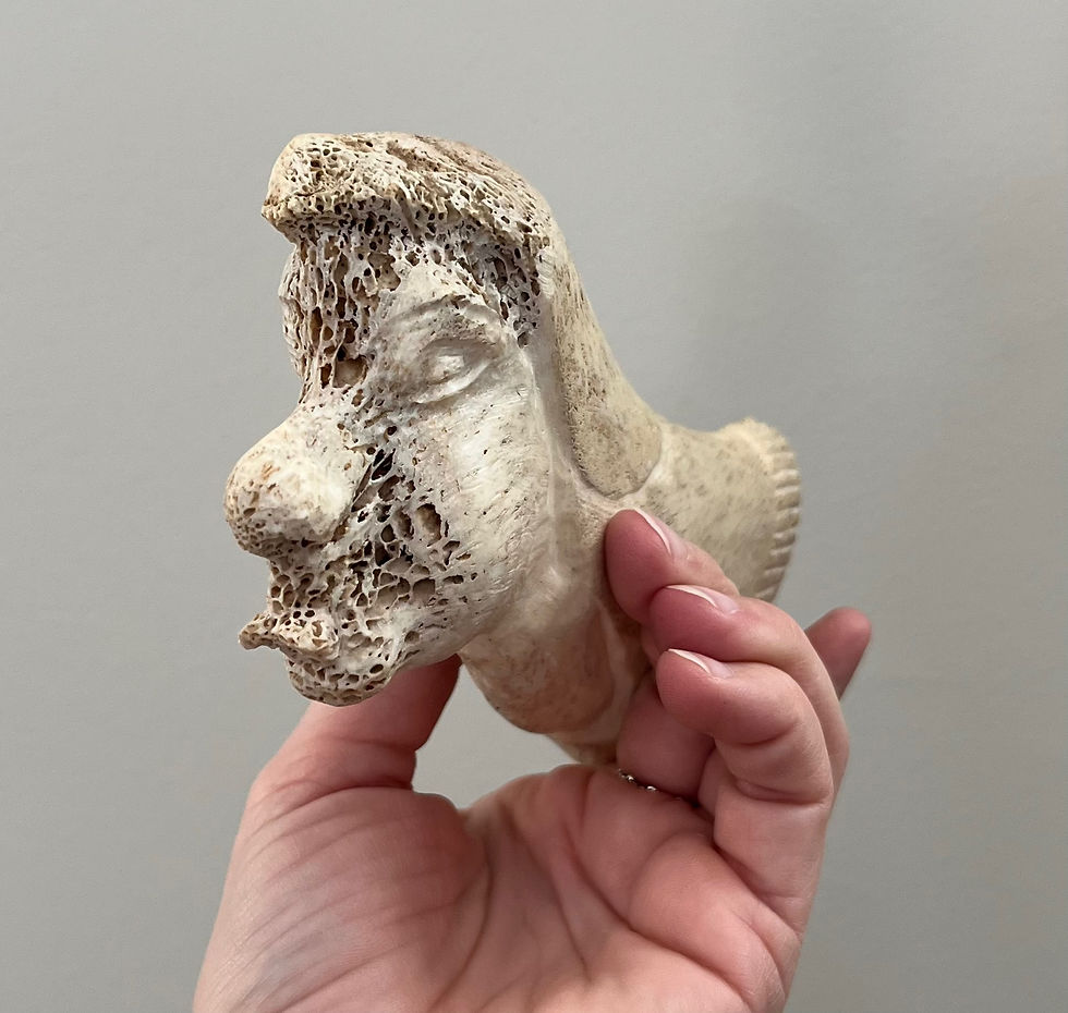 Thumbnail: L.T. Omigmak 1984 Resolute Bay Canadian Inuit Eskimo Sculpture Carving