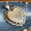Thumbnail: Huge Vintage Sterling Silver Lacey Heart Shaped Photo Locket