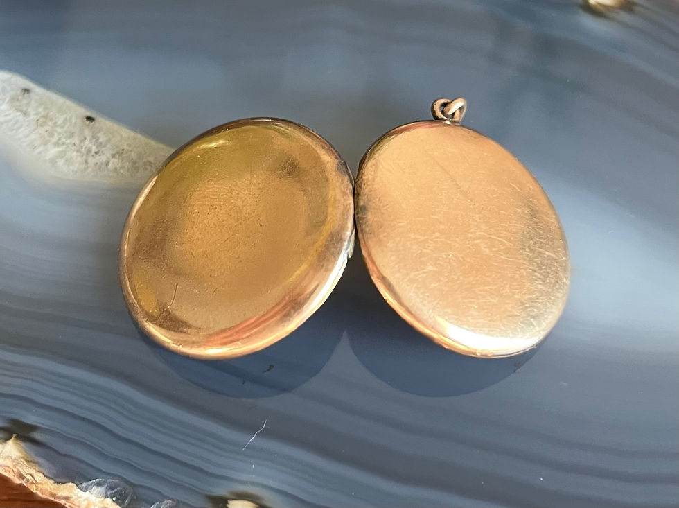Thumbnail: Antique Victorian or Edwardian Round Gold Filled Photo Locket
