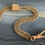 Thumbnail: Antique Gold Filled Double Watch Fob Chain with Slide Dog Clip T Bar