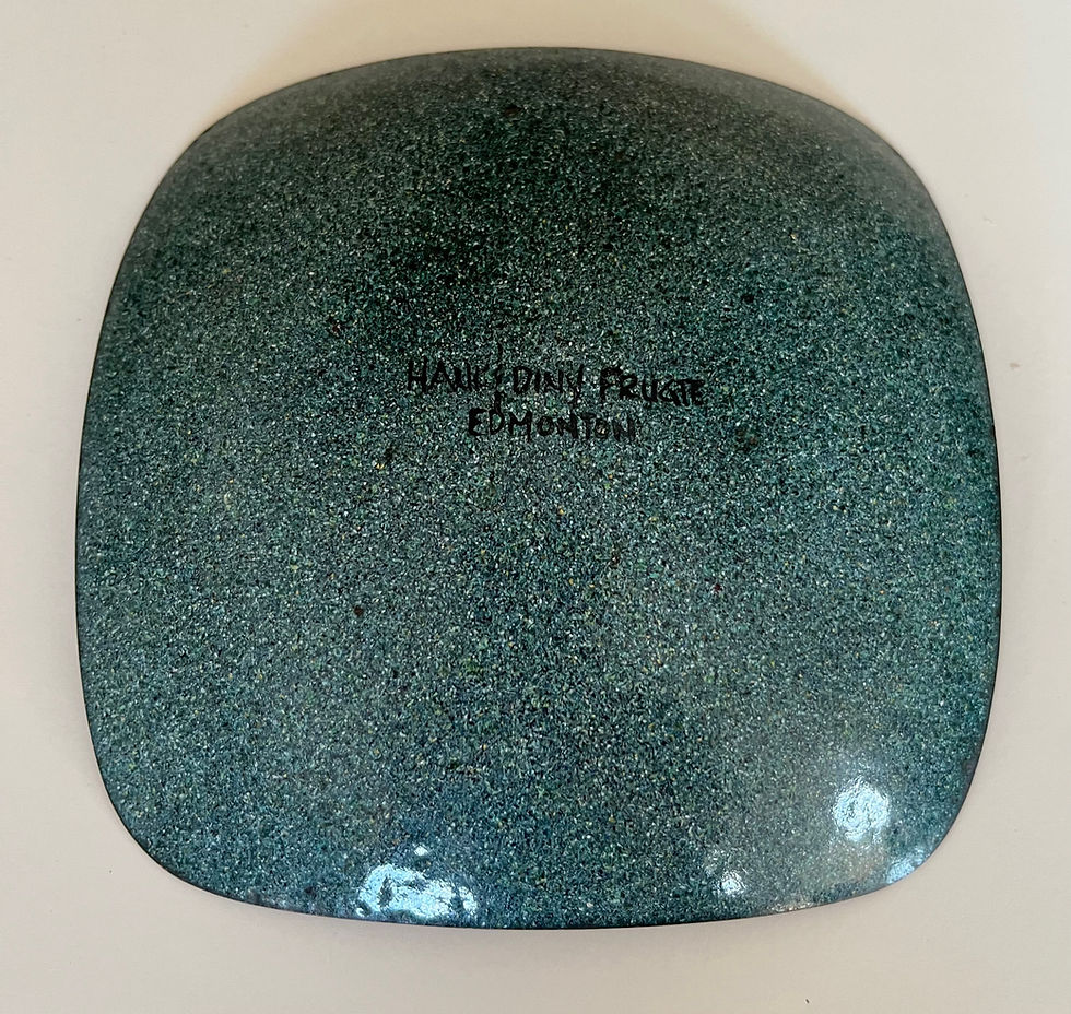 Thumbnail: Hank & Diny Frugte Vintage MCM Enamel Copper Decoration Bowl