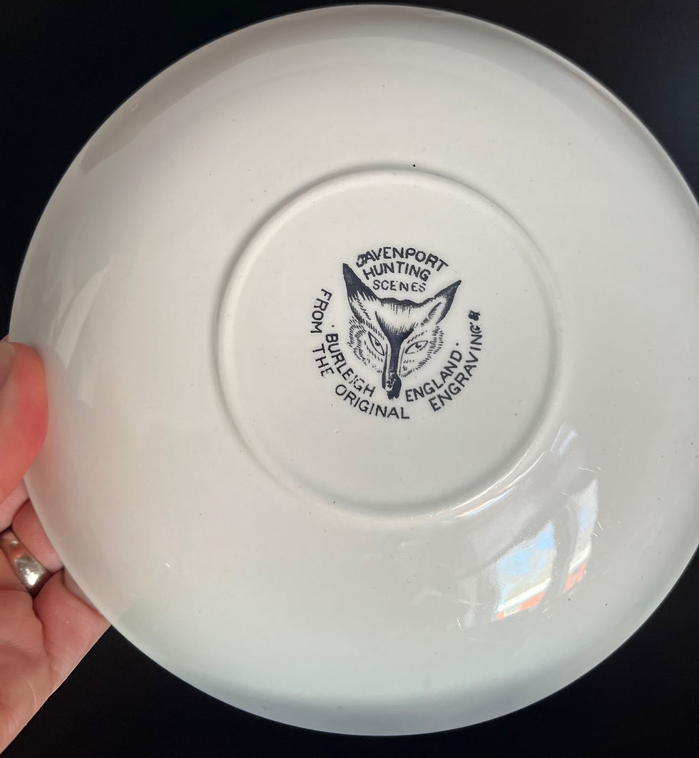 Thumbnail: Oversize Vintage Davenport Hunting Scenes Breakfast Cup and Saucer