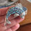 Thumbnail: Vintage Blue Aurora Borealis Leaping Fish Brooch