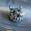 Thumbnail: Vintage Warner Blue Rhinestone Cat Face Brooch