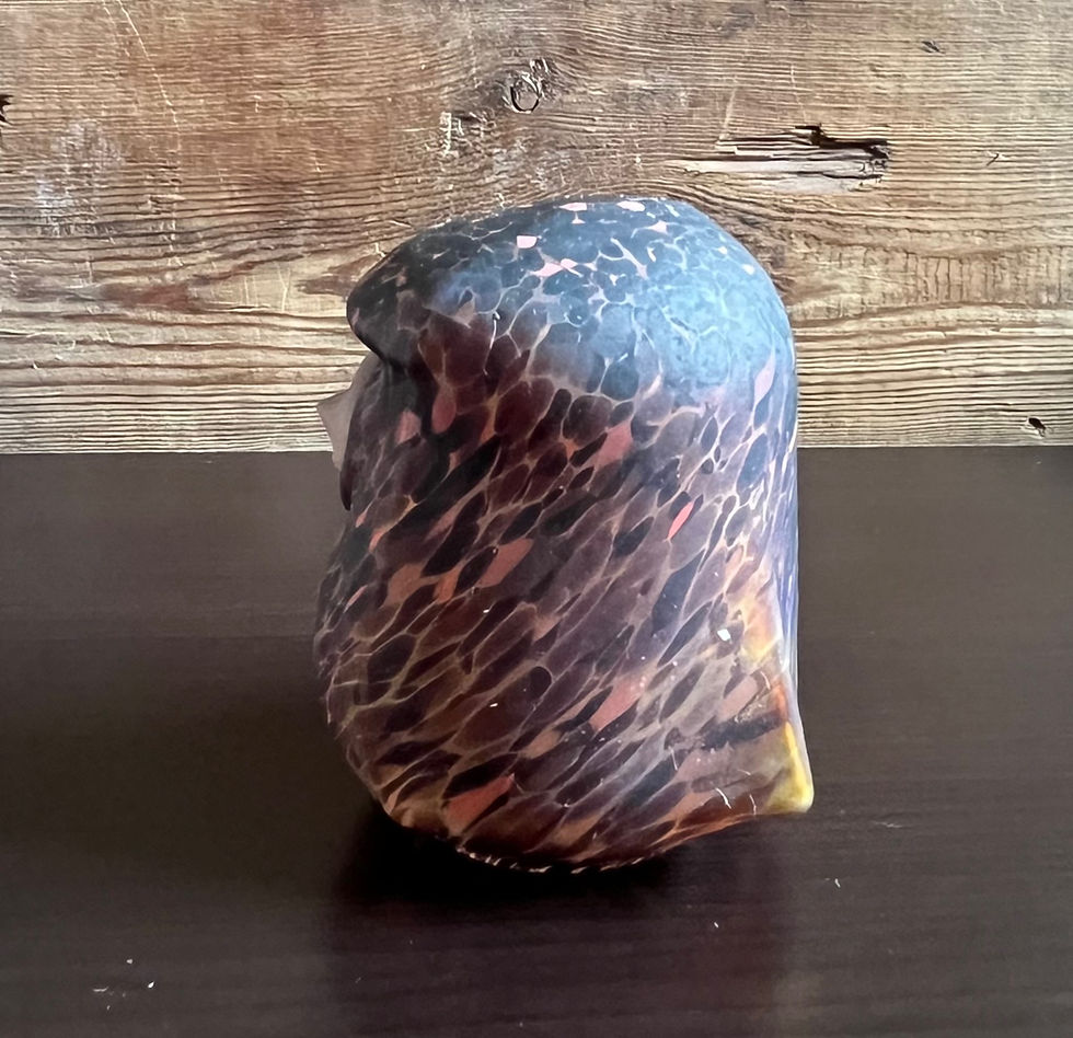Thumbnail: Kosta Boda Sweden Bertil Vallien Owl Sculpture Figurine