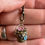 Thumbnail: Antique Gold Filled Watch Chain Fob Pendant Enamelled Flower Pail