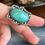 Thumbnail: Large Vintage Native American Sterling Silver and Turquoise Ring