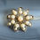 Thumbnail: Vintage 12K Gold Filled Cultured Pearl Flower Brooch