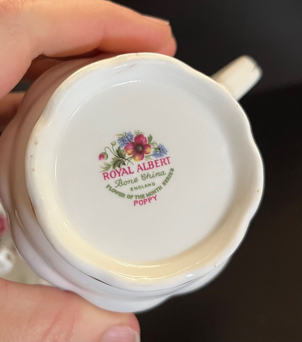 Thumbnail: Vintage Royal Albert Flower of the Month October Cosmos 4 Piece