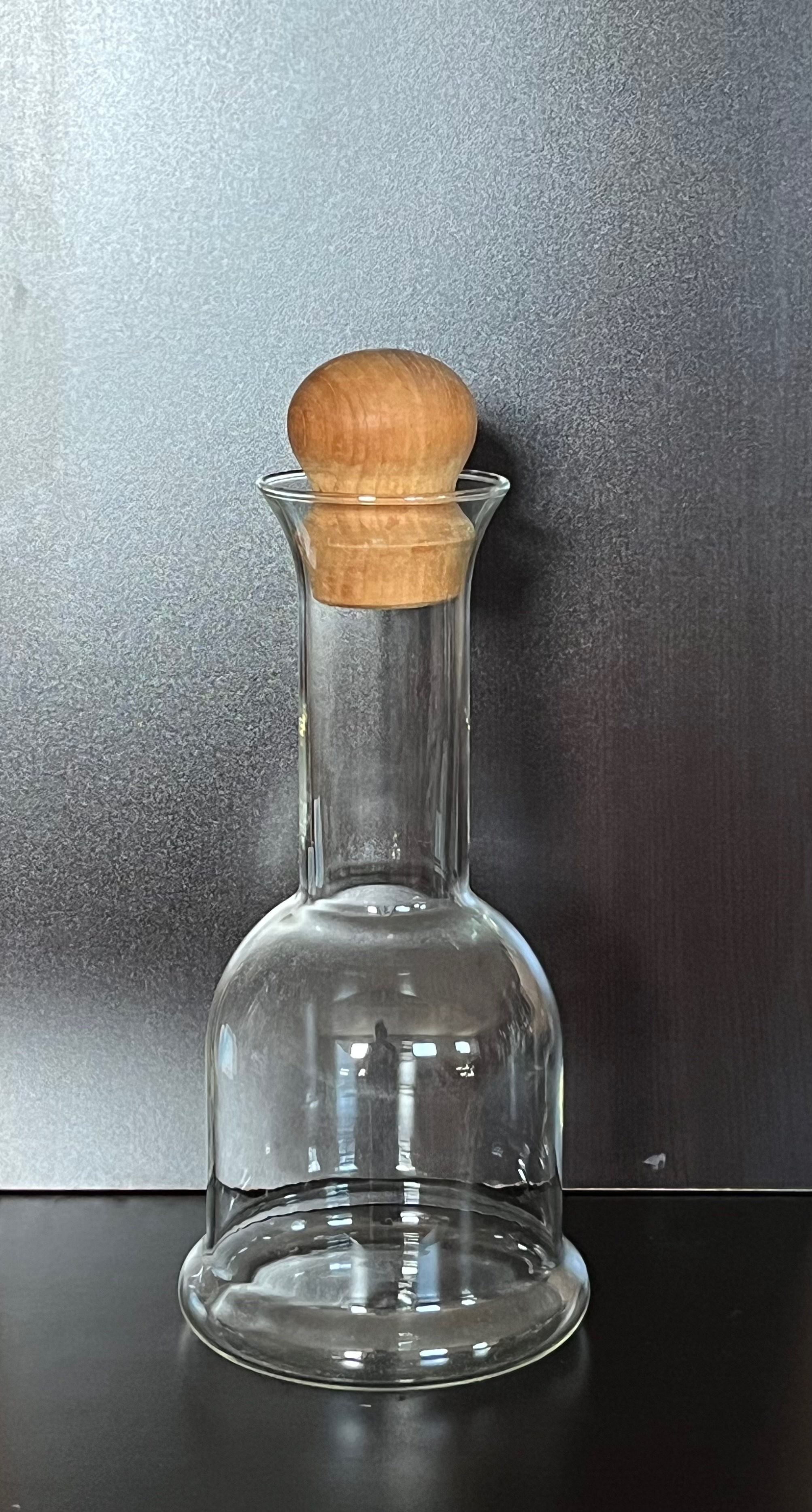 Vintage MCM Dansk Teak and Glass Liquor Decanter or Water Wine Carafe