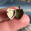 Thumbnail: Tiny Vintage Gold Tone Sterling Silver Engraved Heart Photo Locket