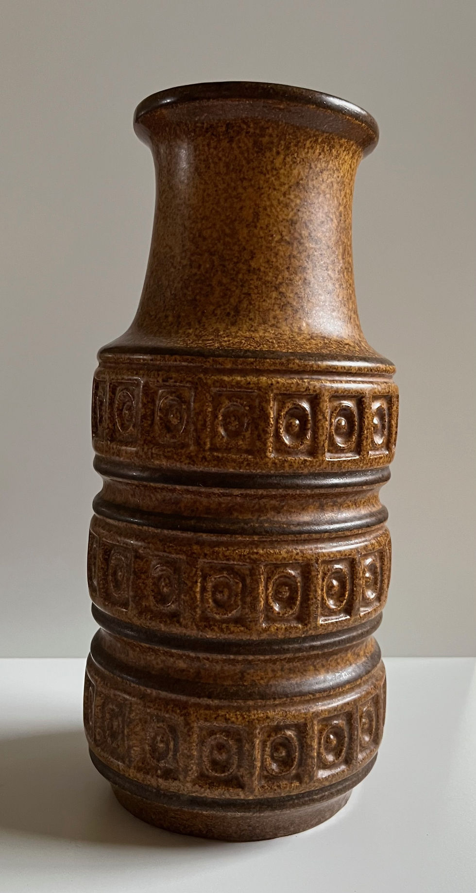 Thumbnail: Vintage MCM West German Scheurich 429-26 Pottery Tundra Vase